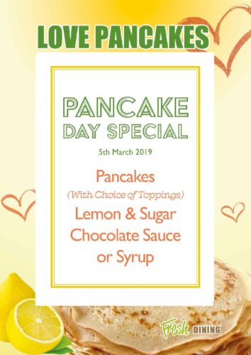 Pancake Day Special Lunch - 5 March