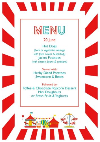 Fun of the Fair Lunch Menu