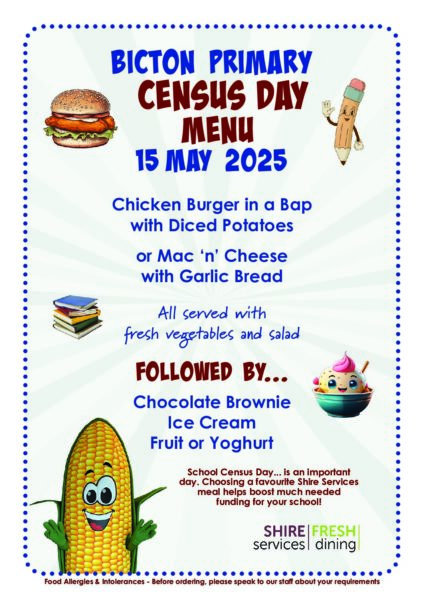 Census Day Lunch Menu