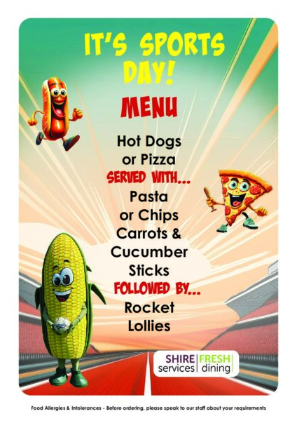 Sports Day Lunch Menu