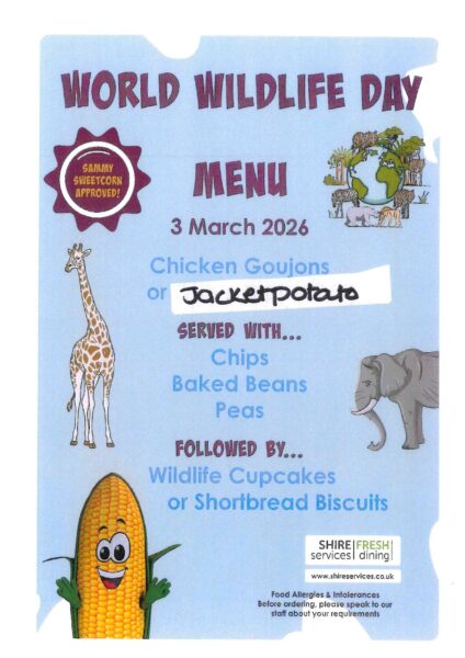 World Wildlife Day Lunch Menu